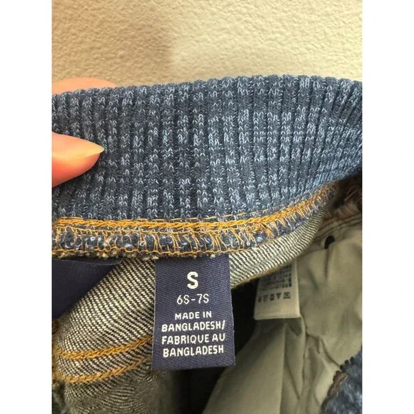 Lands End Boys Small Iron Knee Stretch Pull On Jeans Dark Wash Denim NWT - Picture 9 of 13